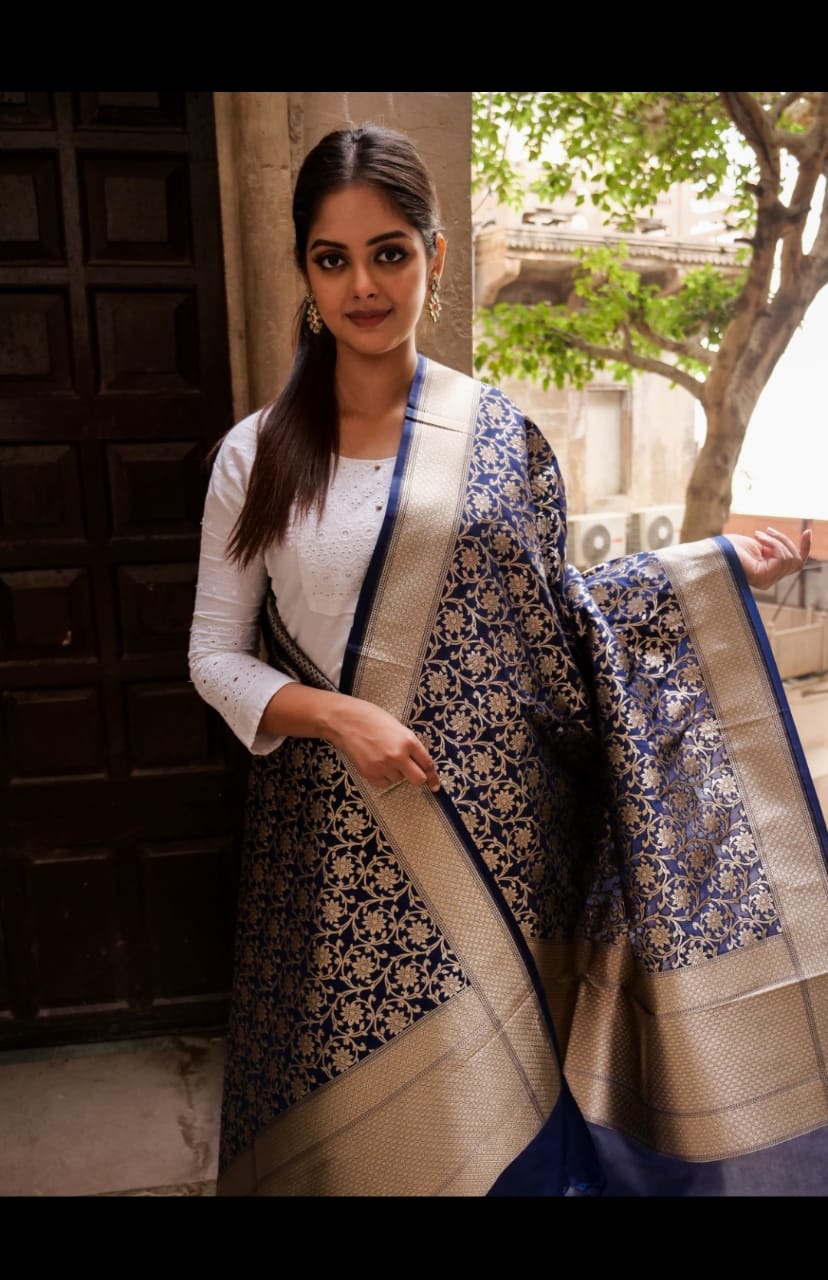 Semi Katan Banaras Duppattas (Pre-order)