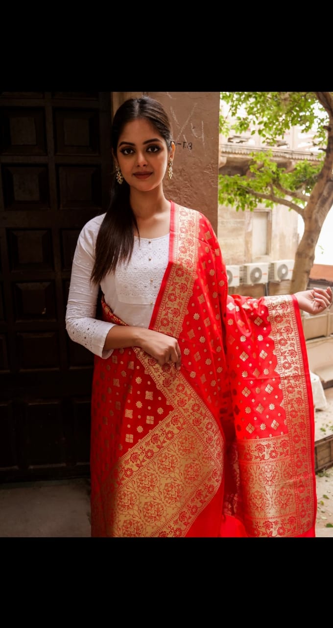 Semi Katan Banaras Duppattas (Pre-order)