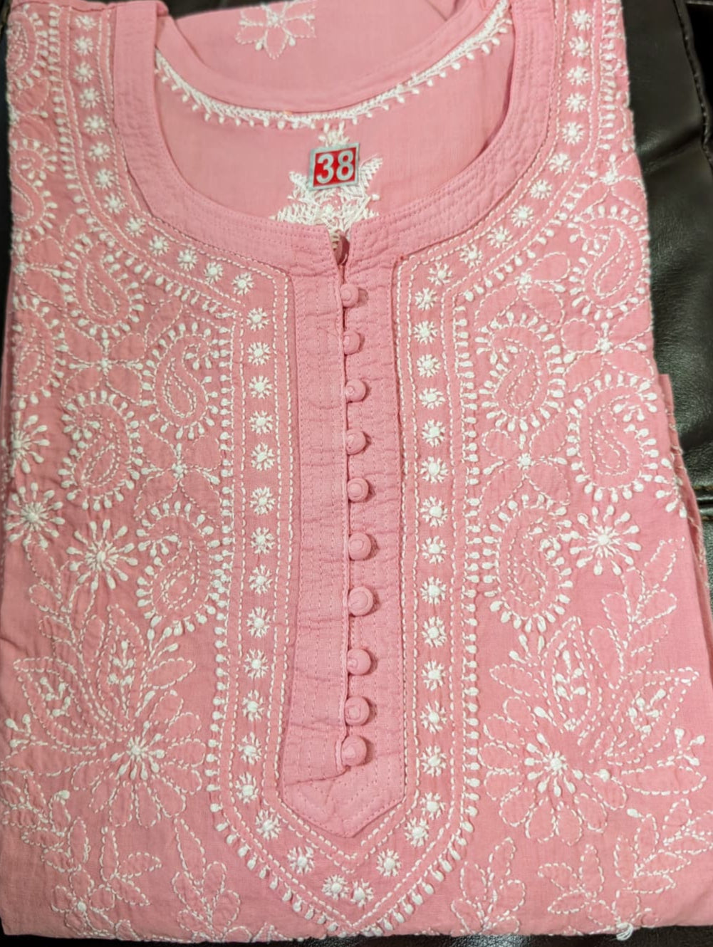 Pink Cotton Long kurti