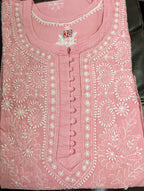 Pink Cotton Long kurti