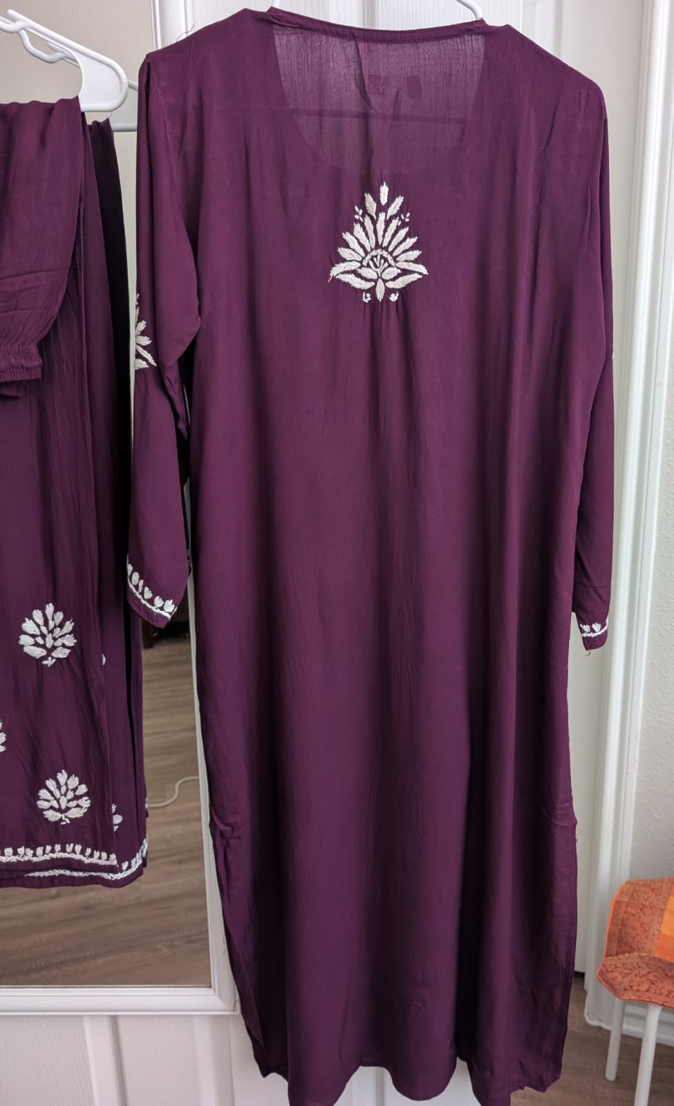 Rayon Chikankari Kurti with Palazzo