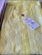Chanderi Chikankari Kurti