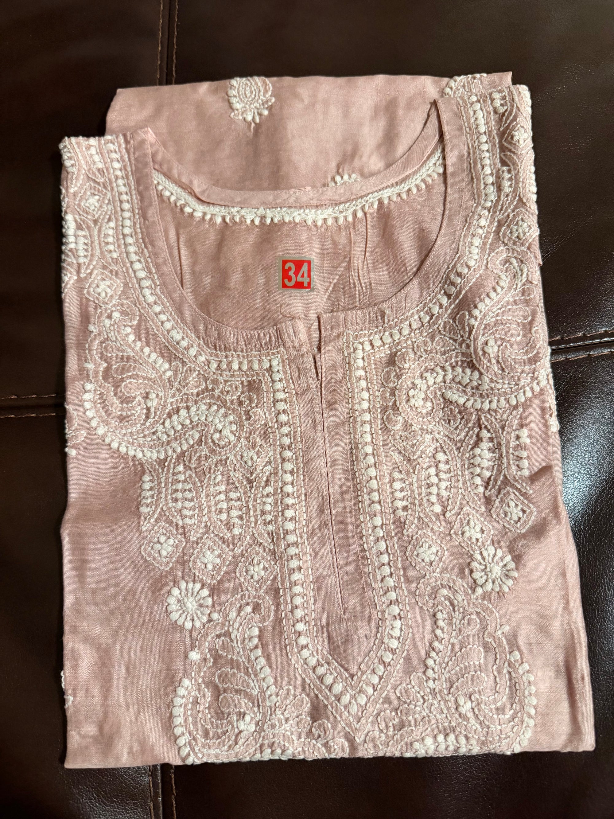 Chikankari Sleeveless Short Kurta for Teens