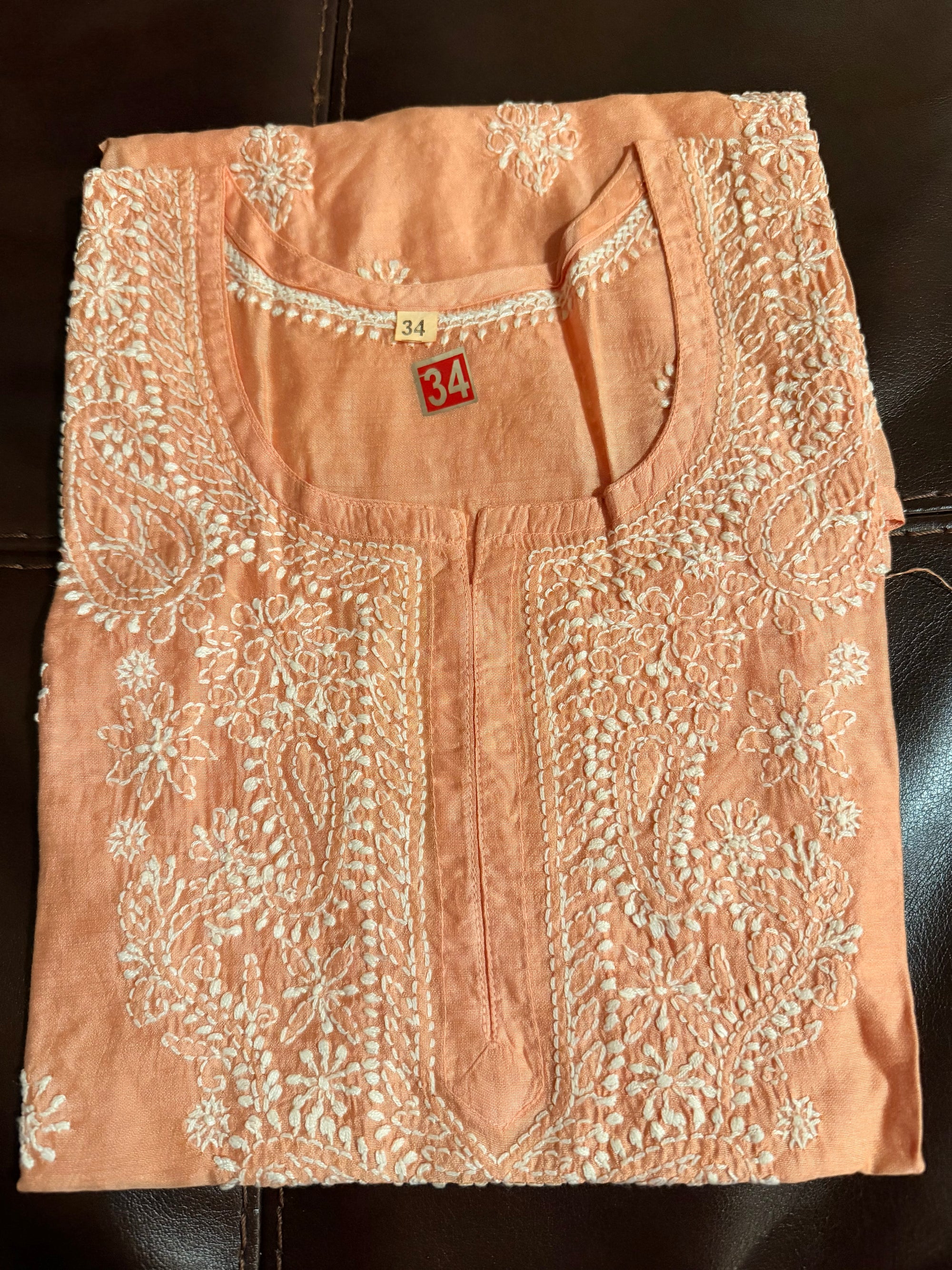 Chikankari Sleeveless Short Kurta for Teens