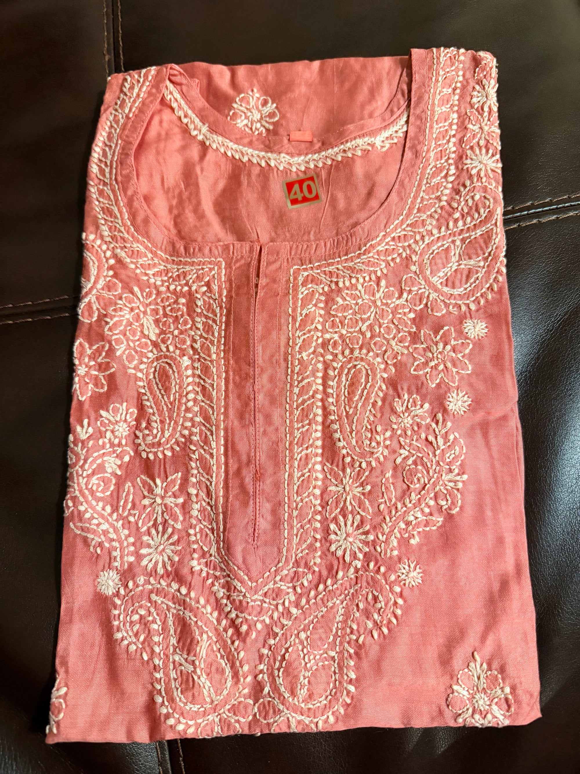 Chikankari Sleeveless Short Kurta for Teens