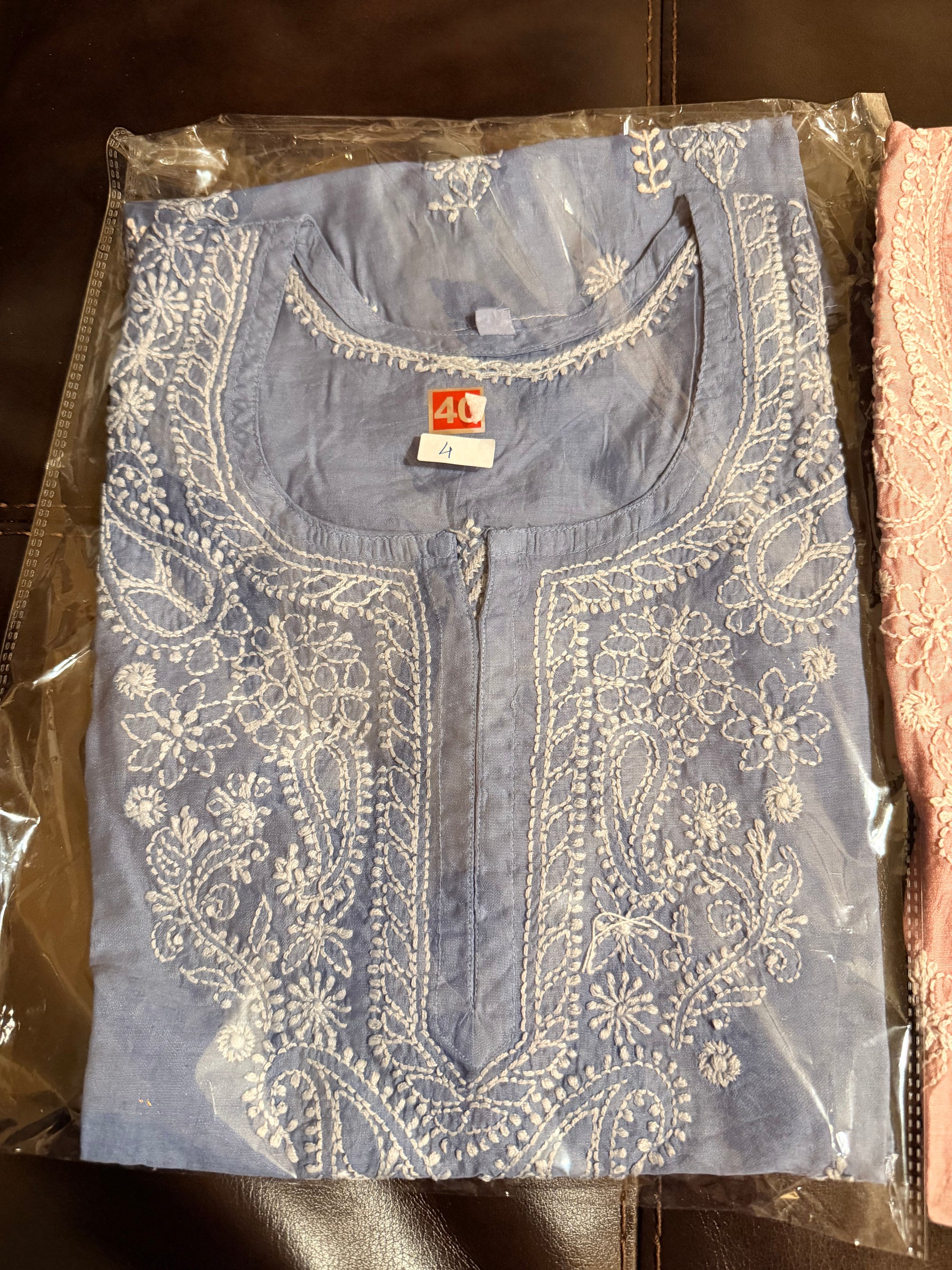 Chikankari Sleeveless Short Kurta for Teens