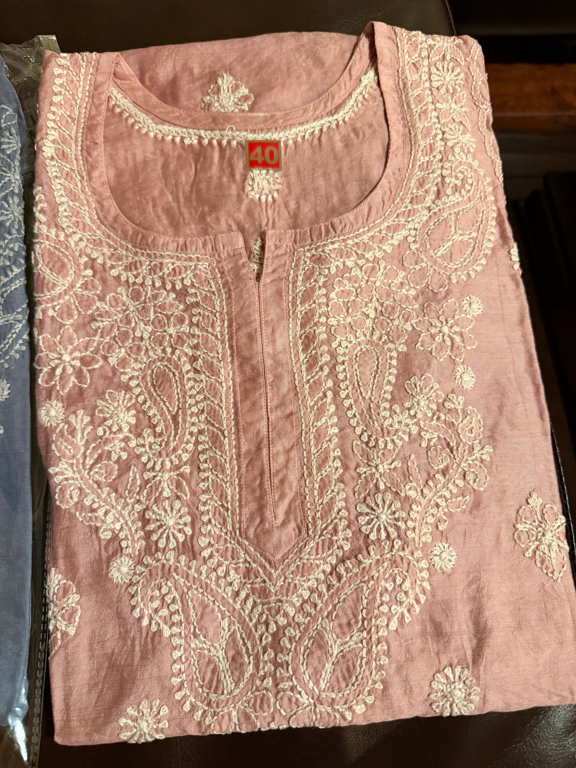 Chikankari Sleeveless Short Kurta for Teens