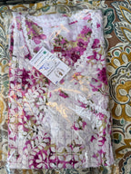 Angrakha Printed Mal Cotton Chikankari