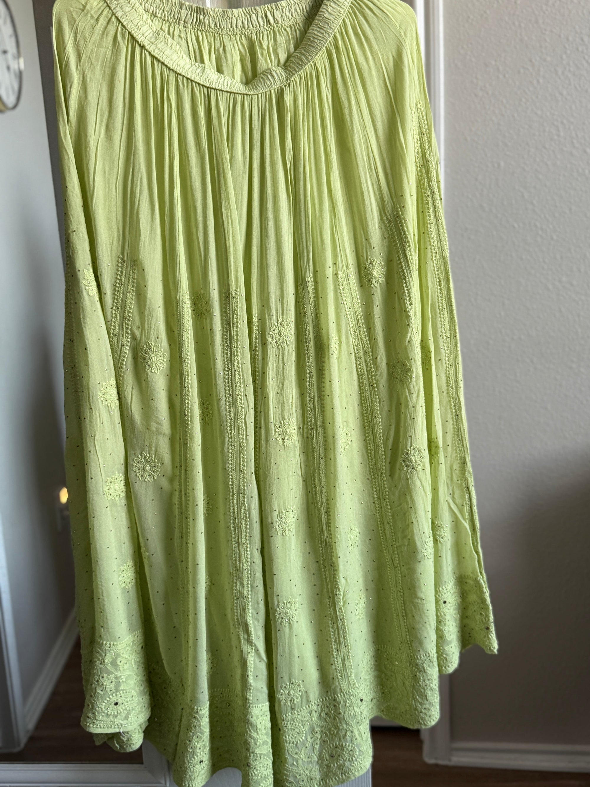 Viscose Chikankari Kurti With Matching Skirt