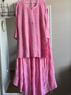 Viscose Chikankari Kurti With Matching Skirt