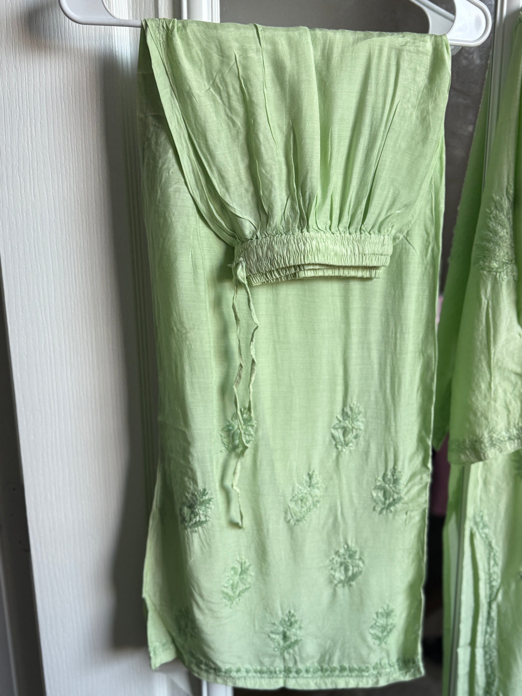 Muslin Chikankari Kurti with Matching Palazzo