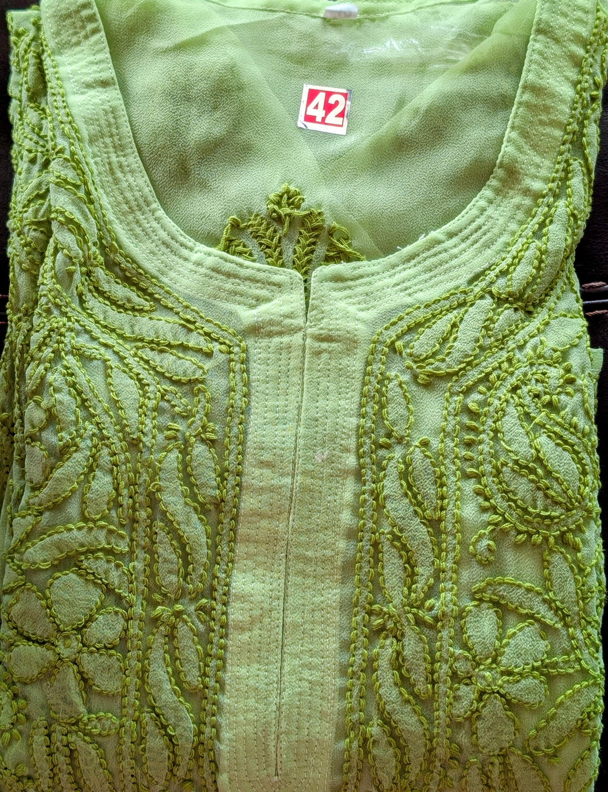 Georgette  jaal Chikankari Kurti with Shameez