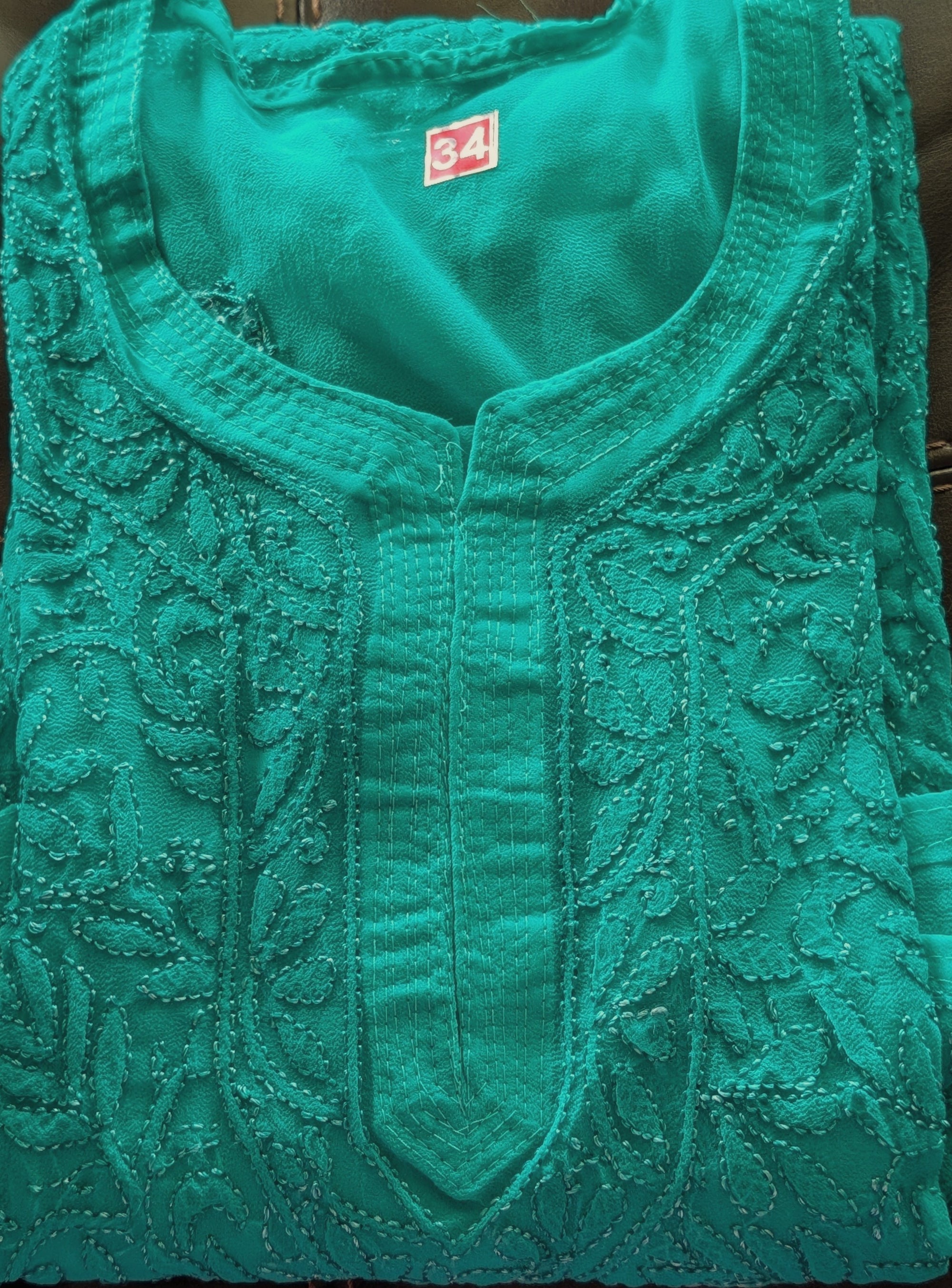 Beautiful Georgette Chikankari Kurti with Shameez