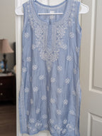 Sleeveless Chanderi Short Kurti 10-12years