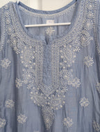 Sleeveless Chanderi Short Kurti 10-12years
