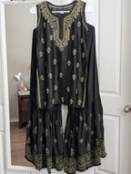 Chanderi Chikankari Sharara and Dupatta Set
