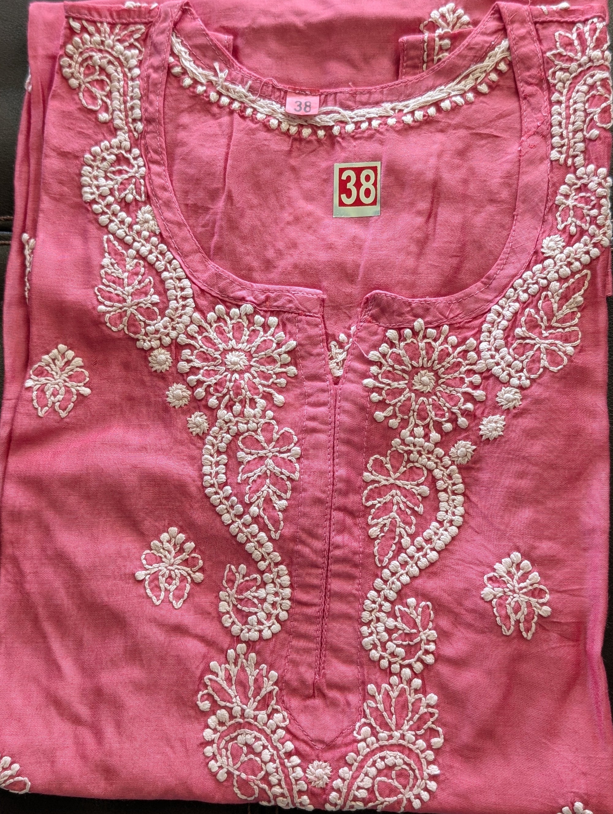 Sleeveless Chanderi Short Kurti S