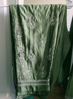 Chanderi Chikankari Kurti With matching Pants