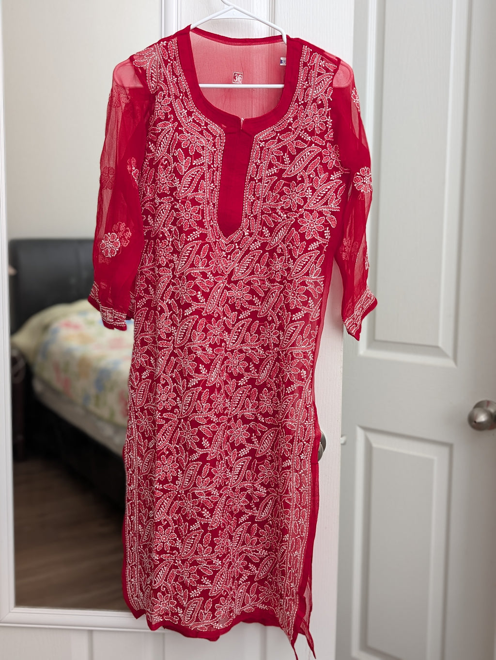 Georgette Chikankari Kurti with Shameez