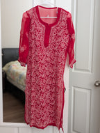 Georgette Chikankari Kurti with Shameez