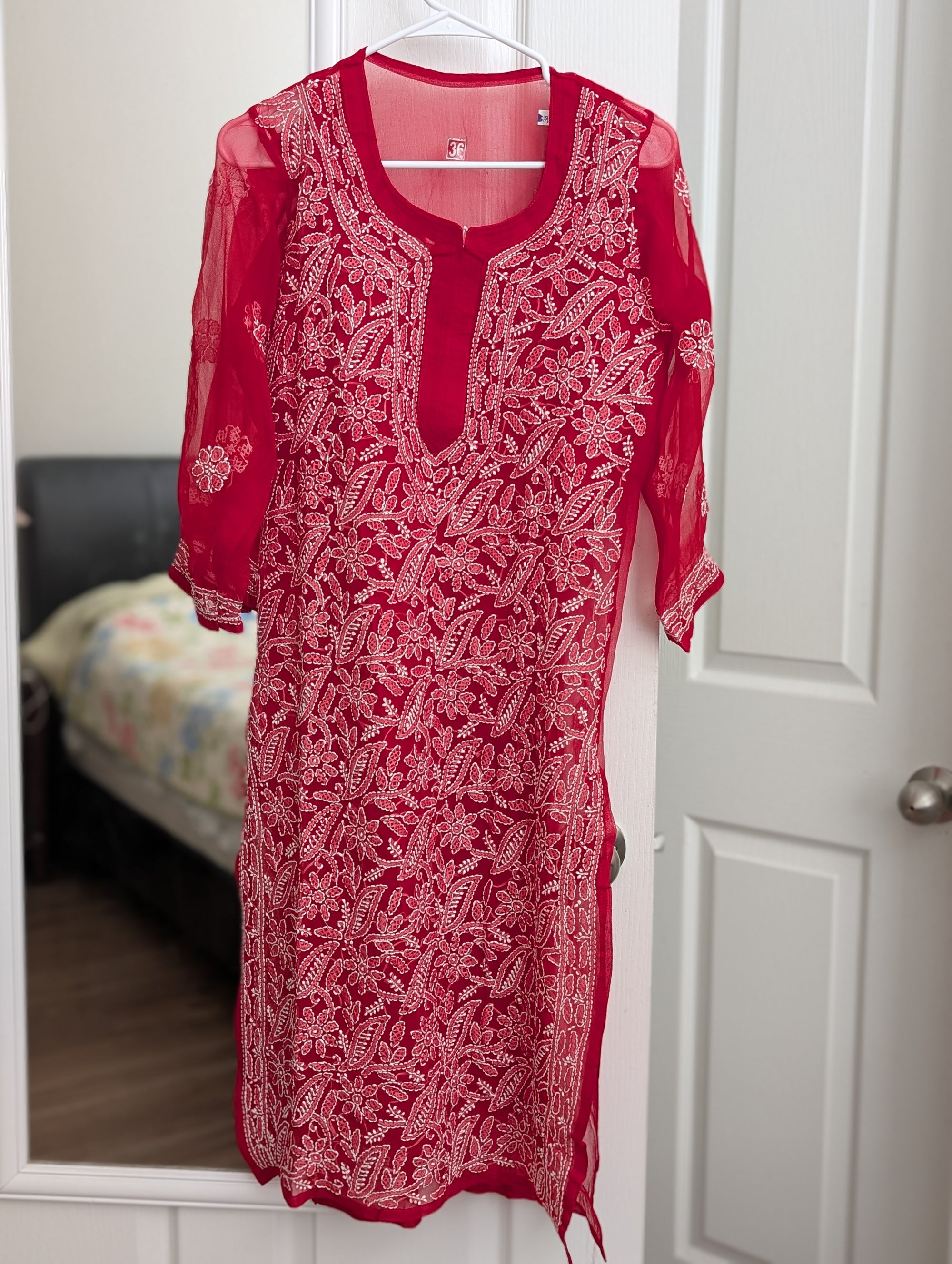 Georgette Chikankari Kurti with Shameez