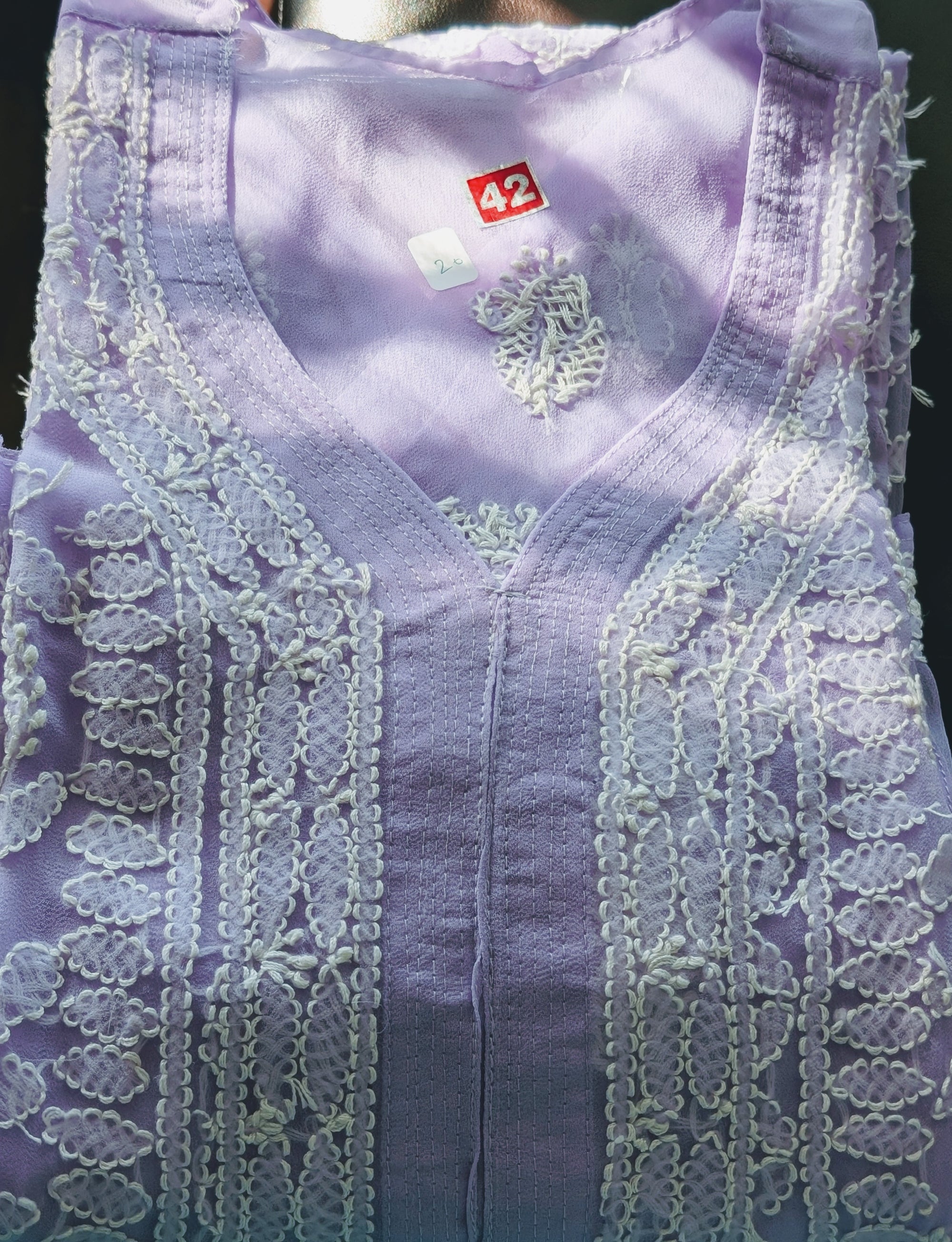 Georgette Chikankari Kurti with Shameez