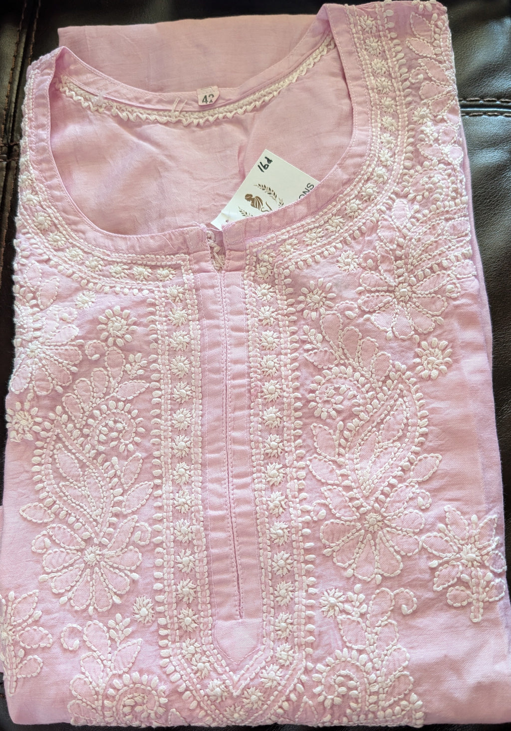 Chanderi Chikankari Kurti