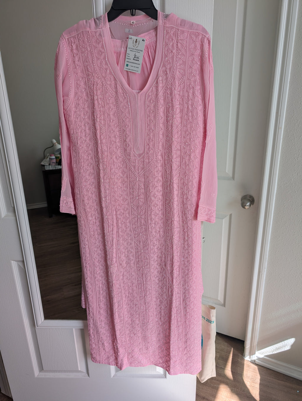 Viscose Chikankari Kurti with Palazzo