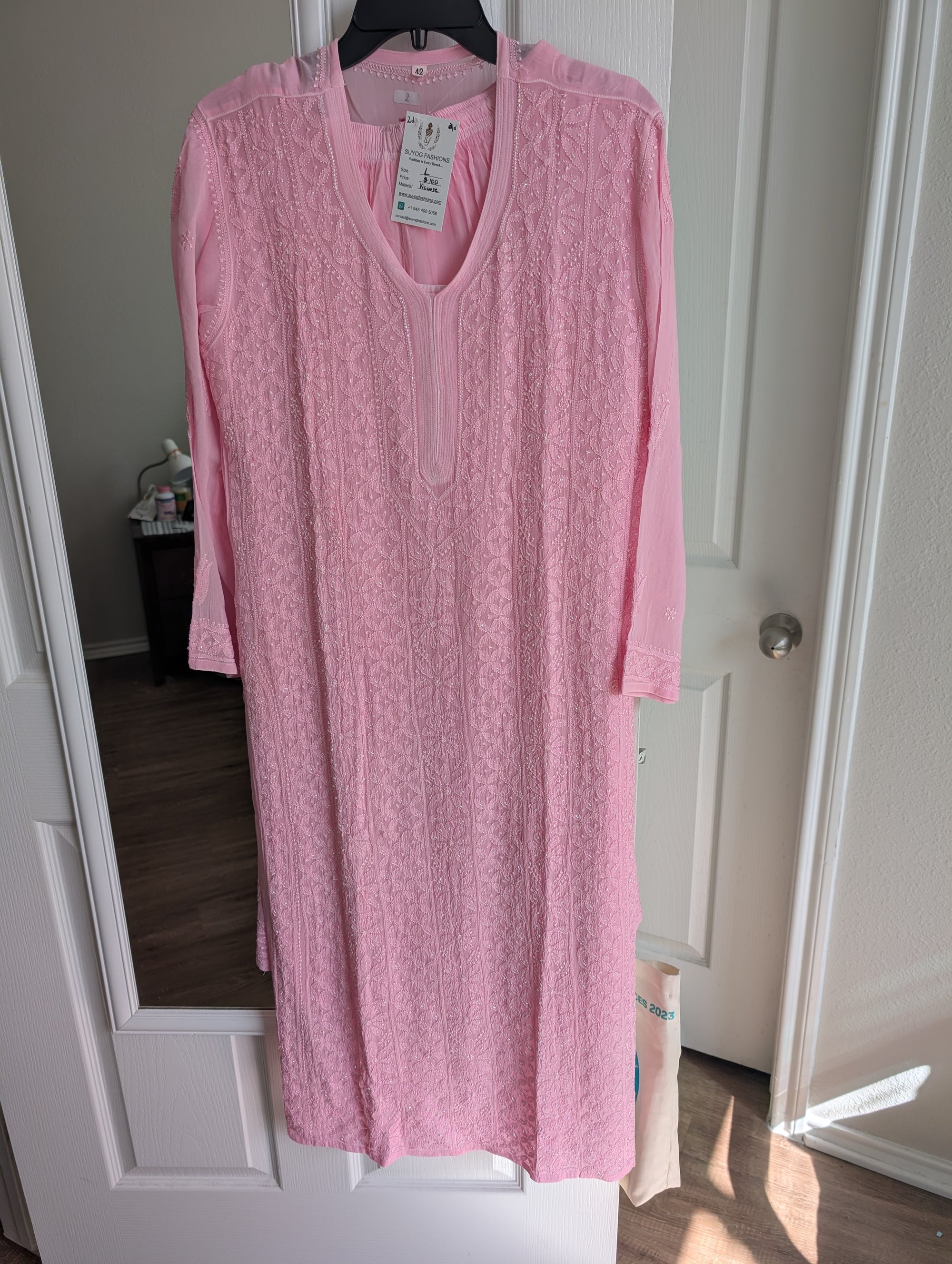 Viscose Chikankari Kurti with Palazzo