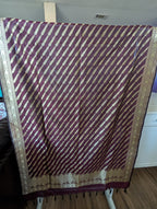 Semi Katan Banarasi Duppattas brown