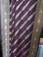 Semi Katan Banarasi Duppattas brown