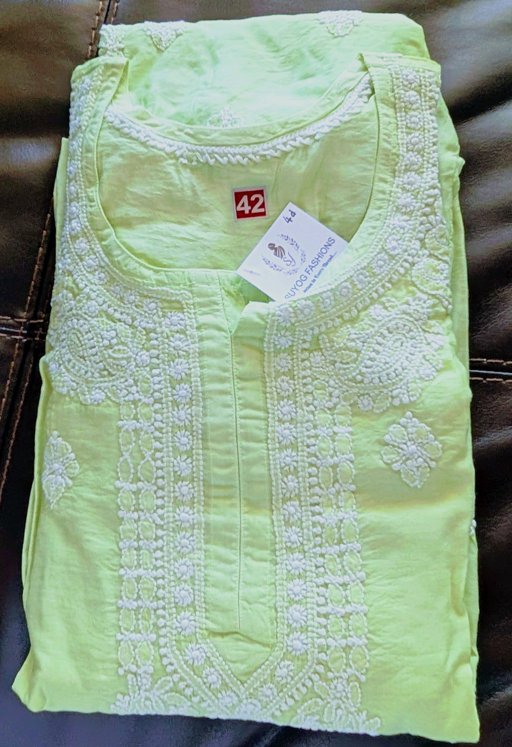 Chanderi Chikankari Kurti With matching Pants