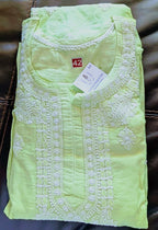 Chanderi Chikankari Kurti With matching Pants