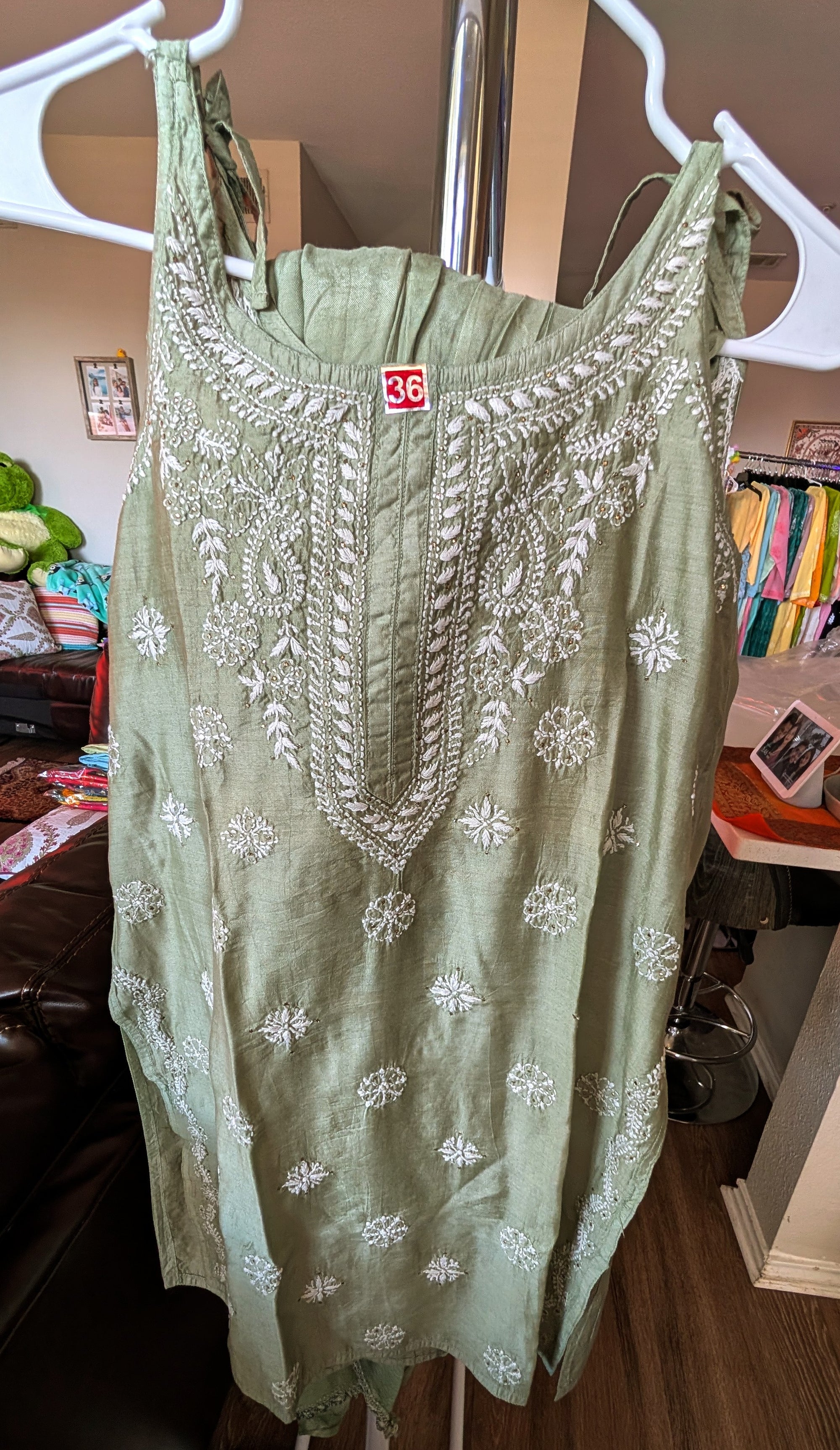 Chanderi Chikankari Sharara and Dupatta Set