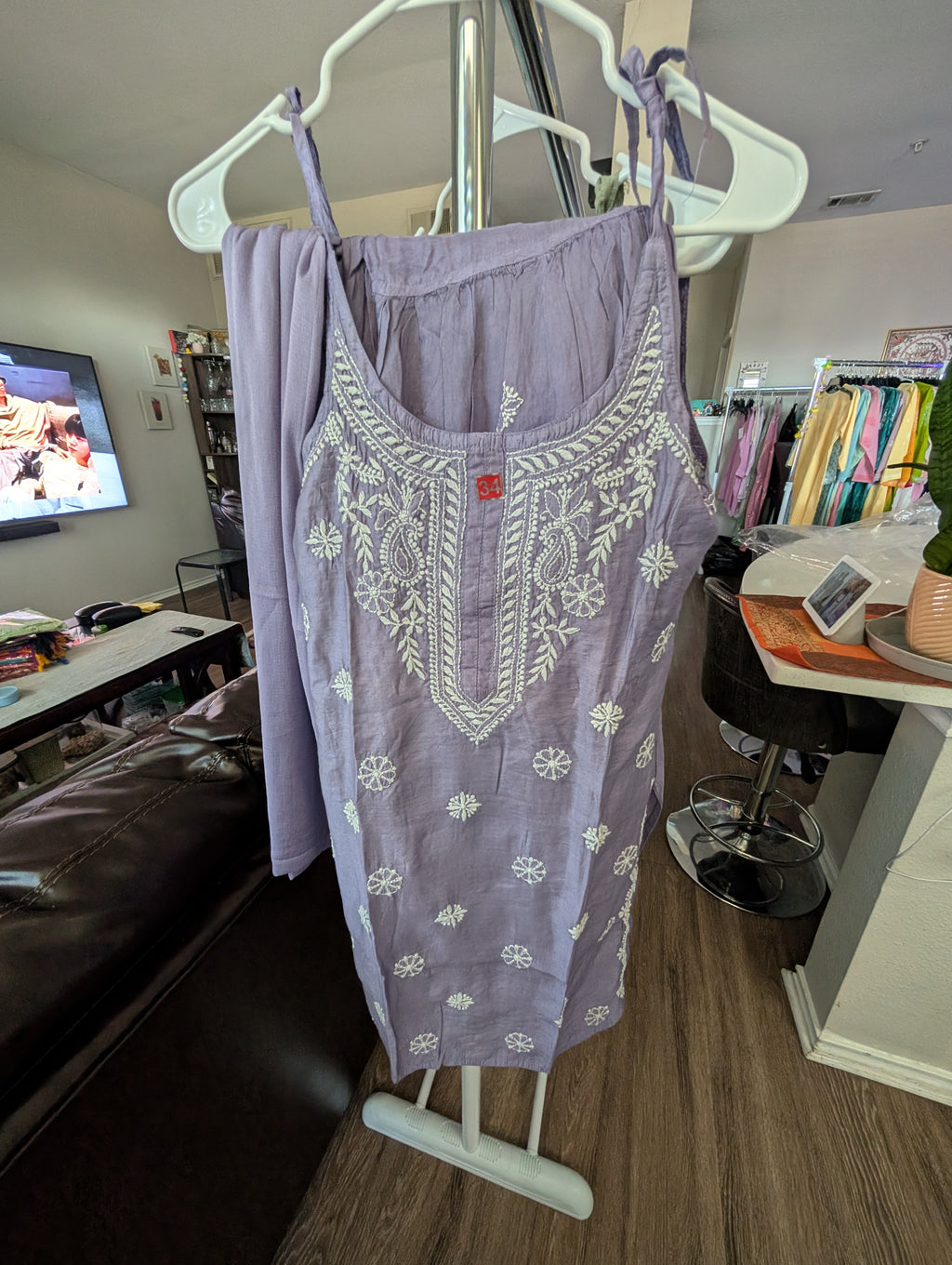 Chanderi Chikankari Sharara and Dupatta Set