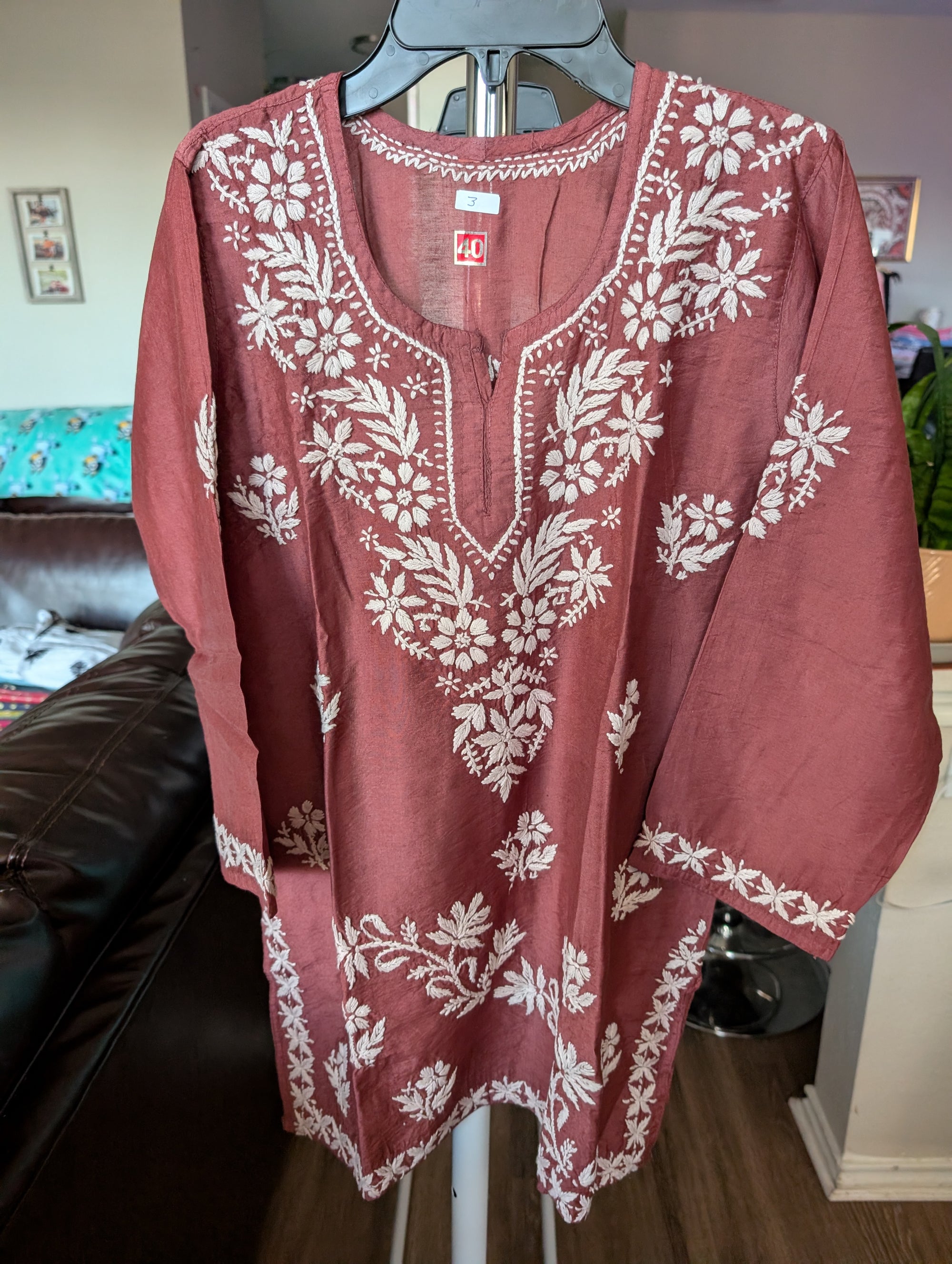 Chanderi Short Top Full Sleeves