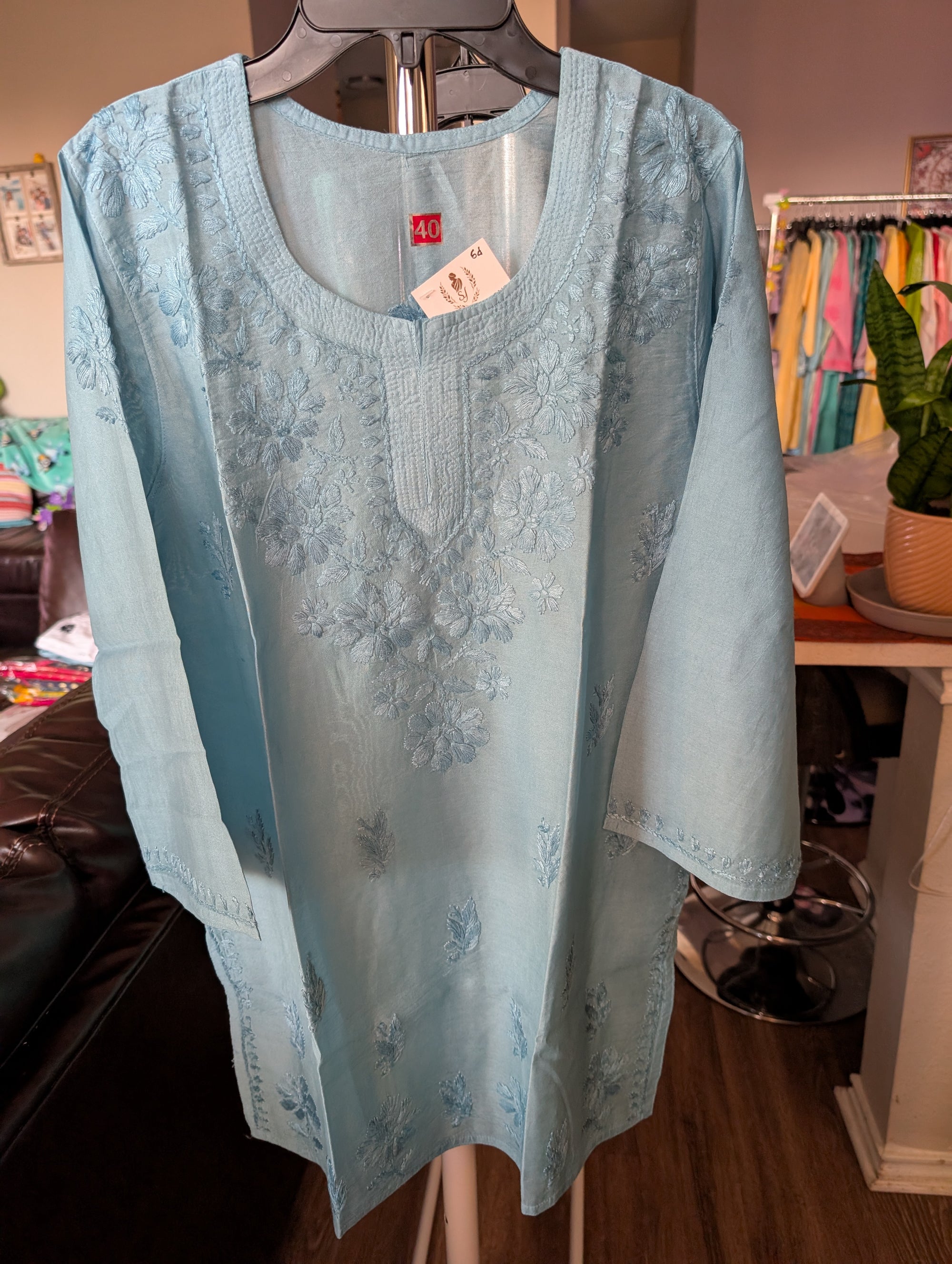 Chanderi Short Top Full Sleeves