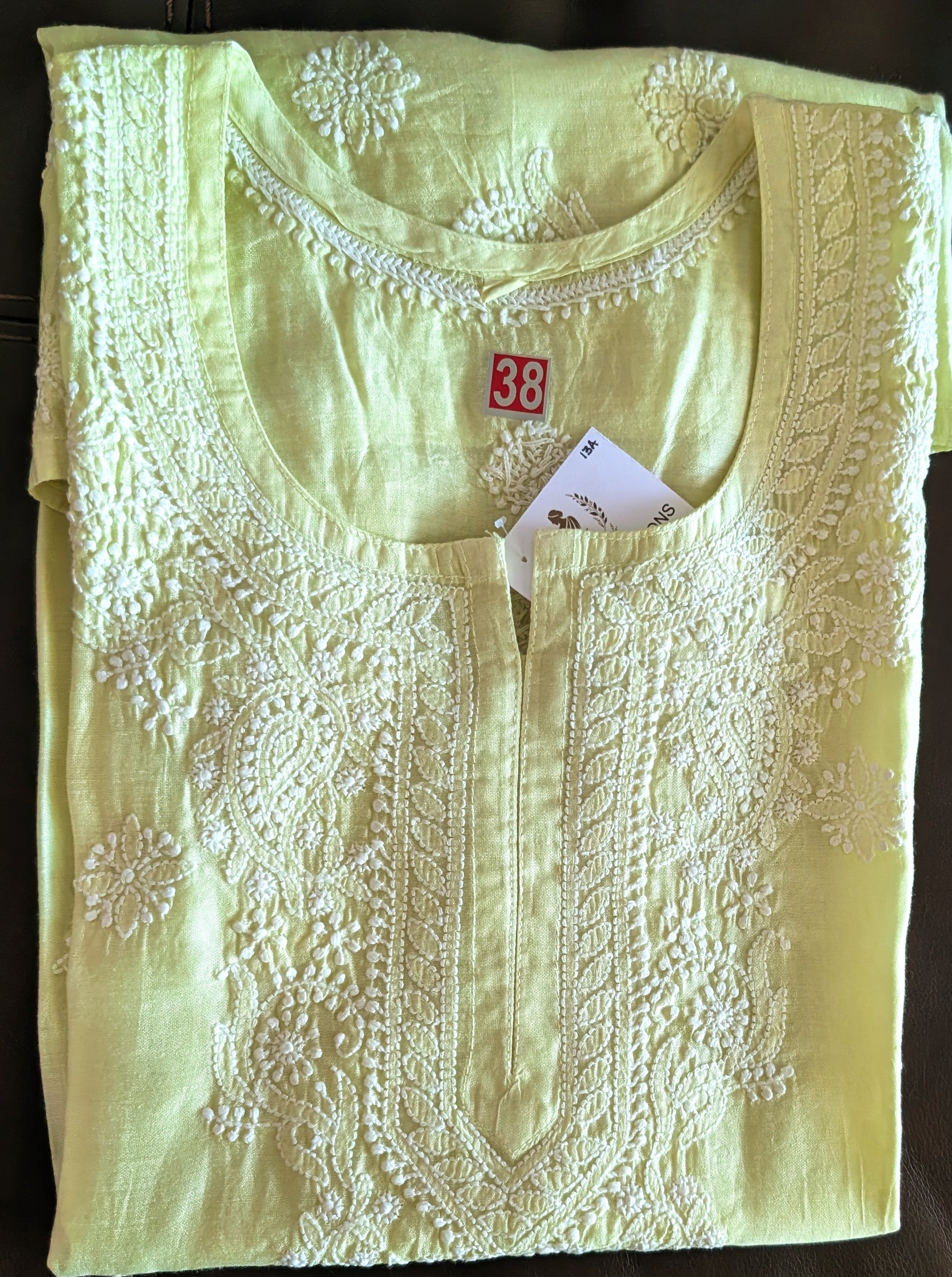 Sleeveless Chanderi Short Kurti