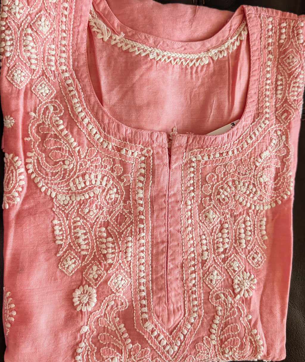 Sleeveless Chanderi Short Kurti