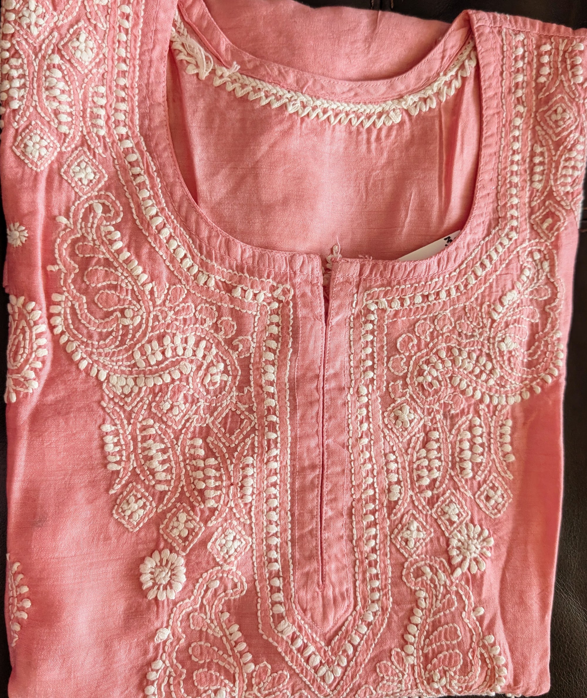 Sleeveless Chanderi Short Kurti