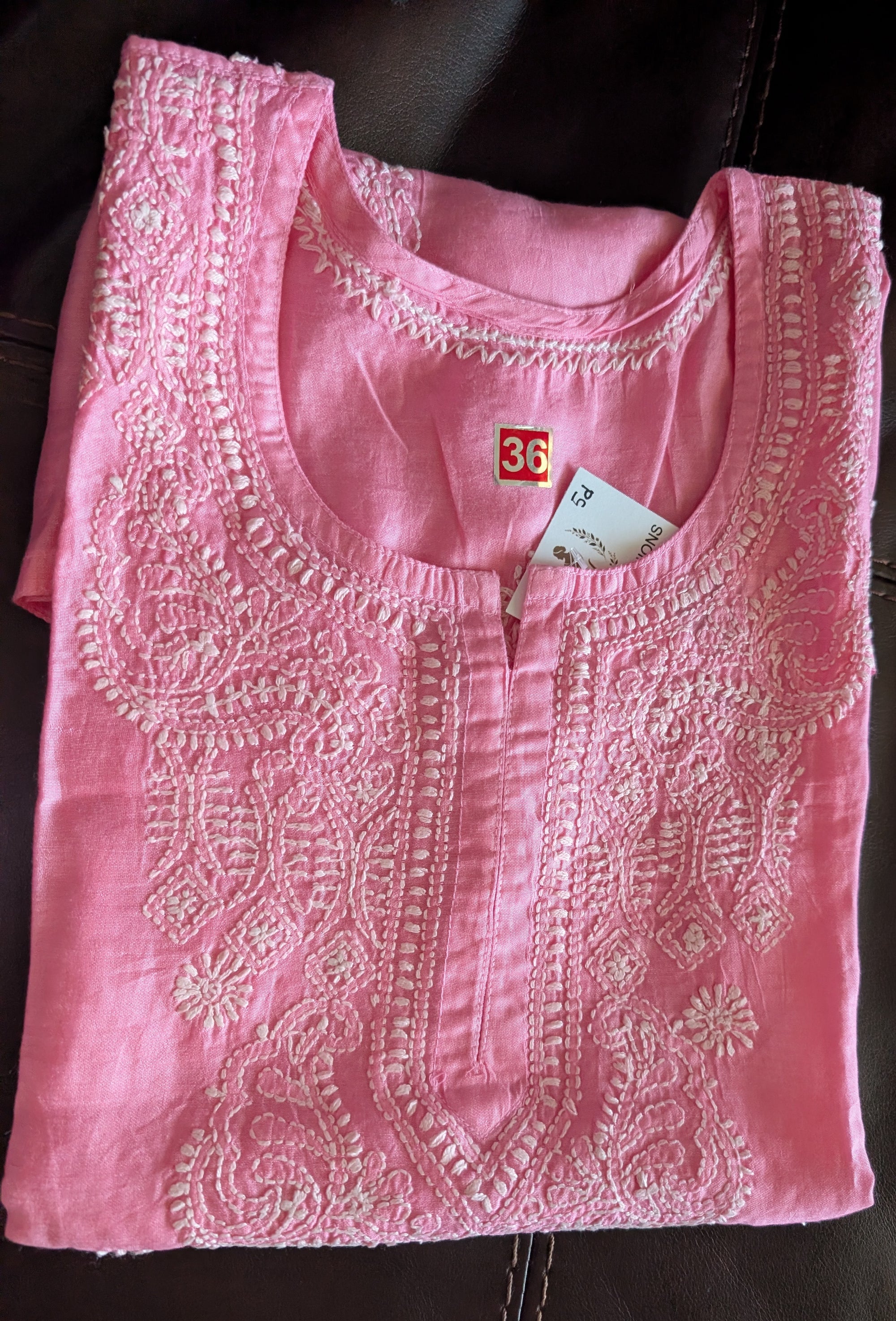 Sleeveless Chanderi Short Kurti XS