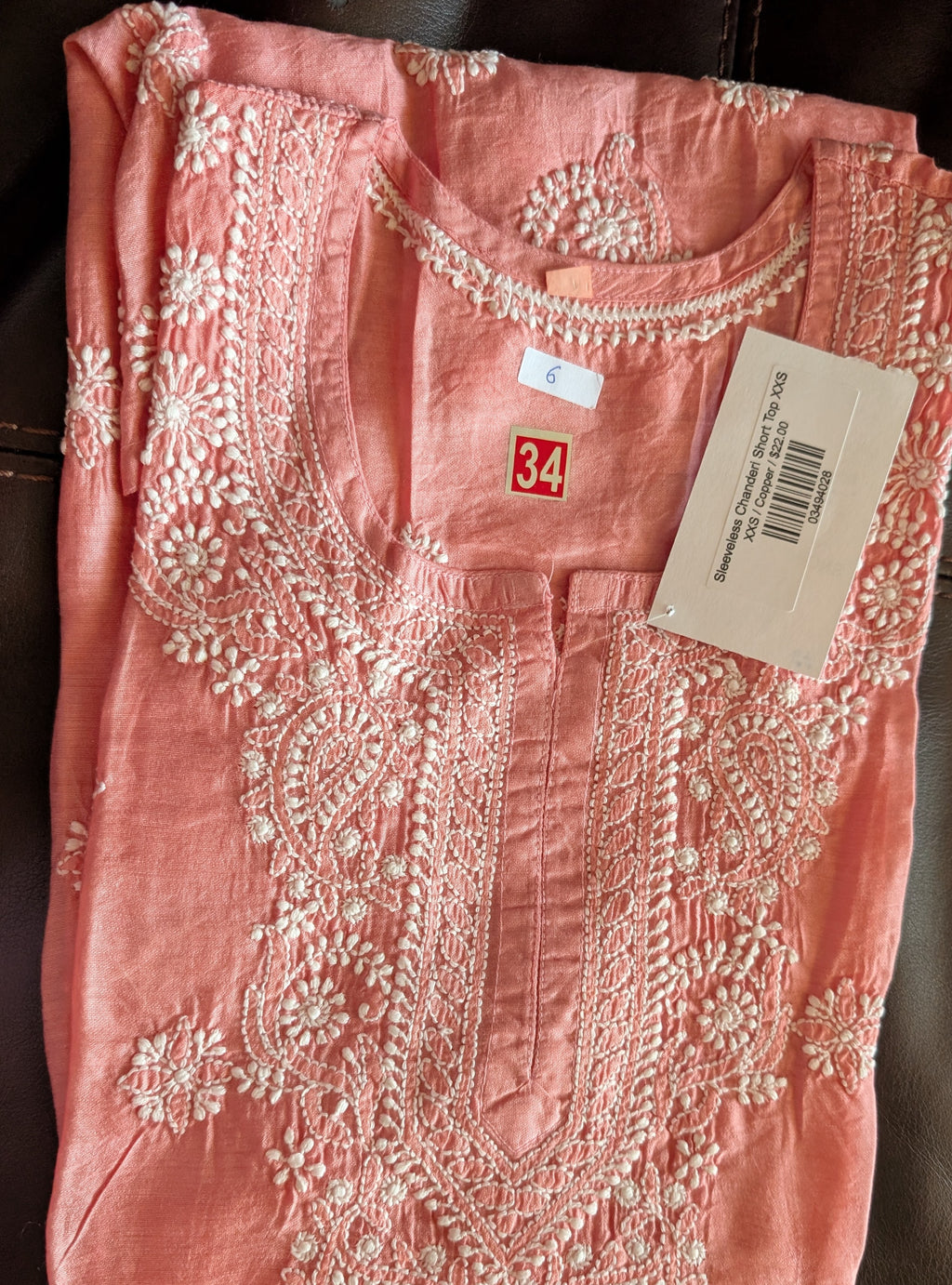 Sleeveless Chanderi Short Top Teen