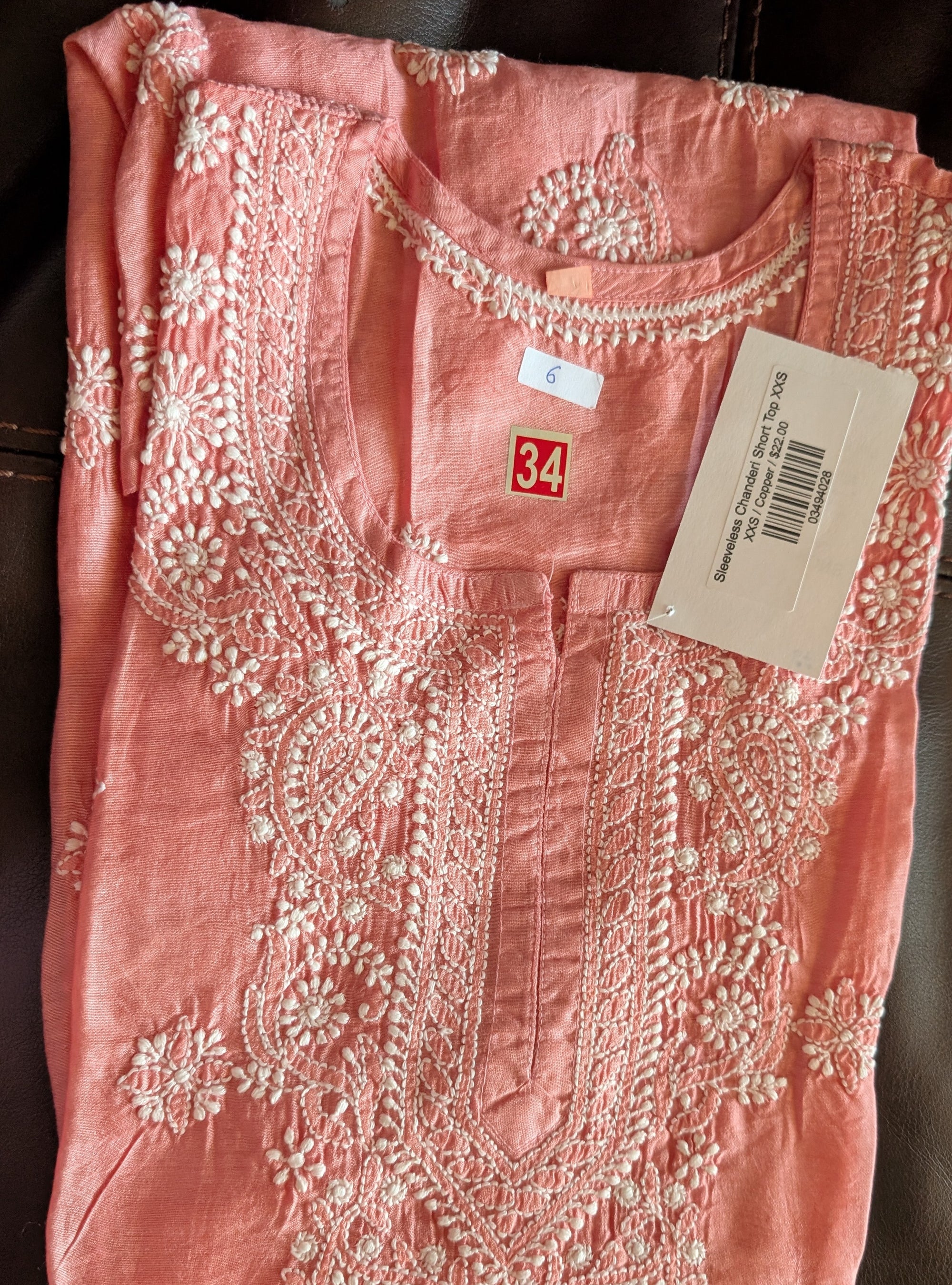 Sleeveless Chanderi Short Top Teen