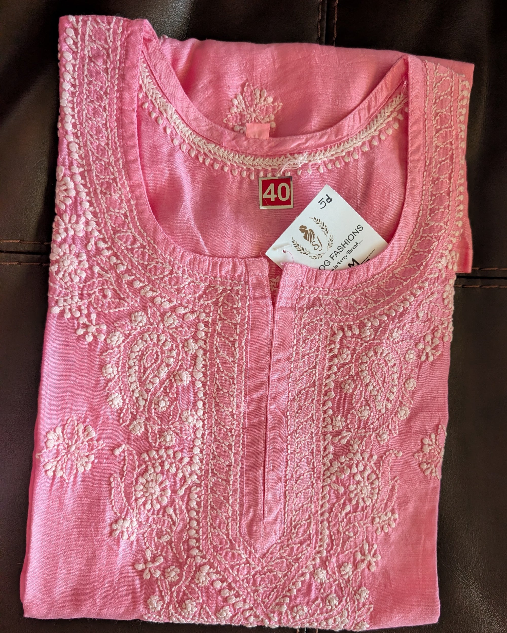 Sleeveless Chanderi Short Kurti