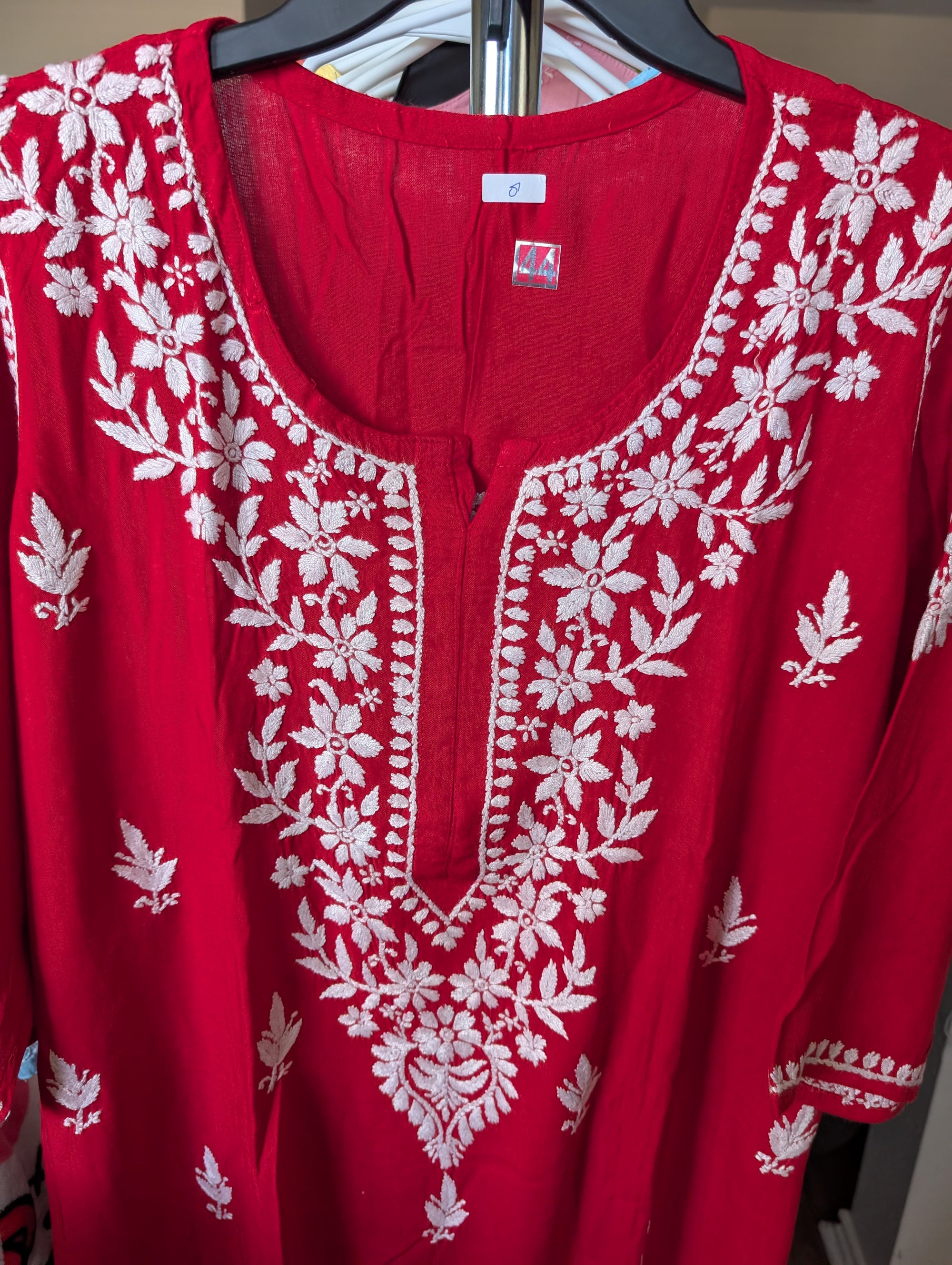 Modal Chikankari Long Kurtis in Vibrant Colors