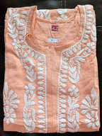 Modal Chikankari Long Kurtis in Vibrant Colors