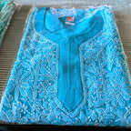 Georgette Chikankari Kurti with Shameez and silk thread