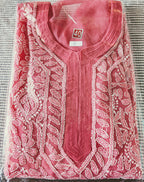 Georgette Chikankari Kurti with Shameez and silk thread