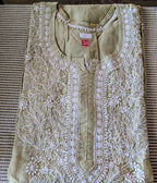 Chanderi Chikankari Kurti with Cut Daani work