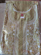 Chanderi Chikankari Kurti